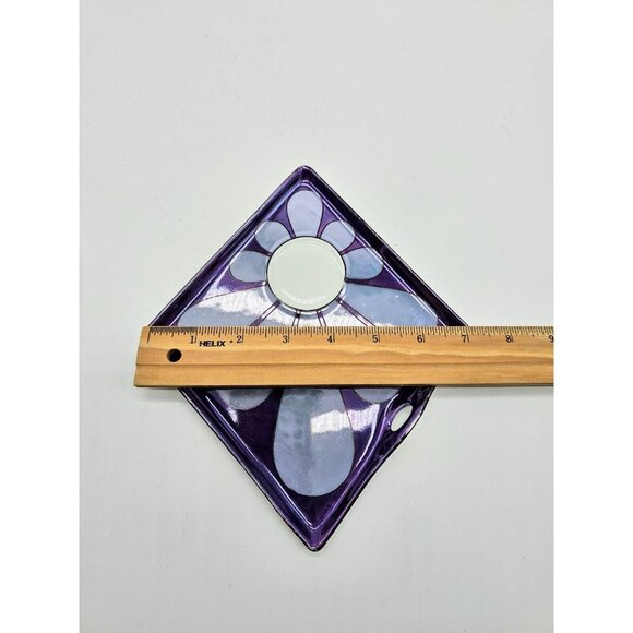 Flower Power Art Deco Atlas China Czechoslovakia Decorative Dish Pair Boho Retro - Picture 12 of 13